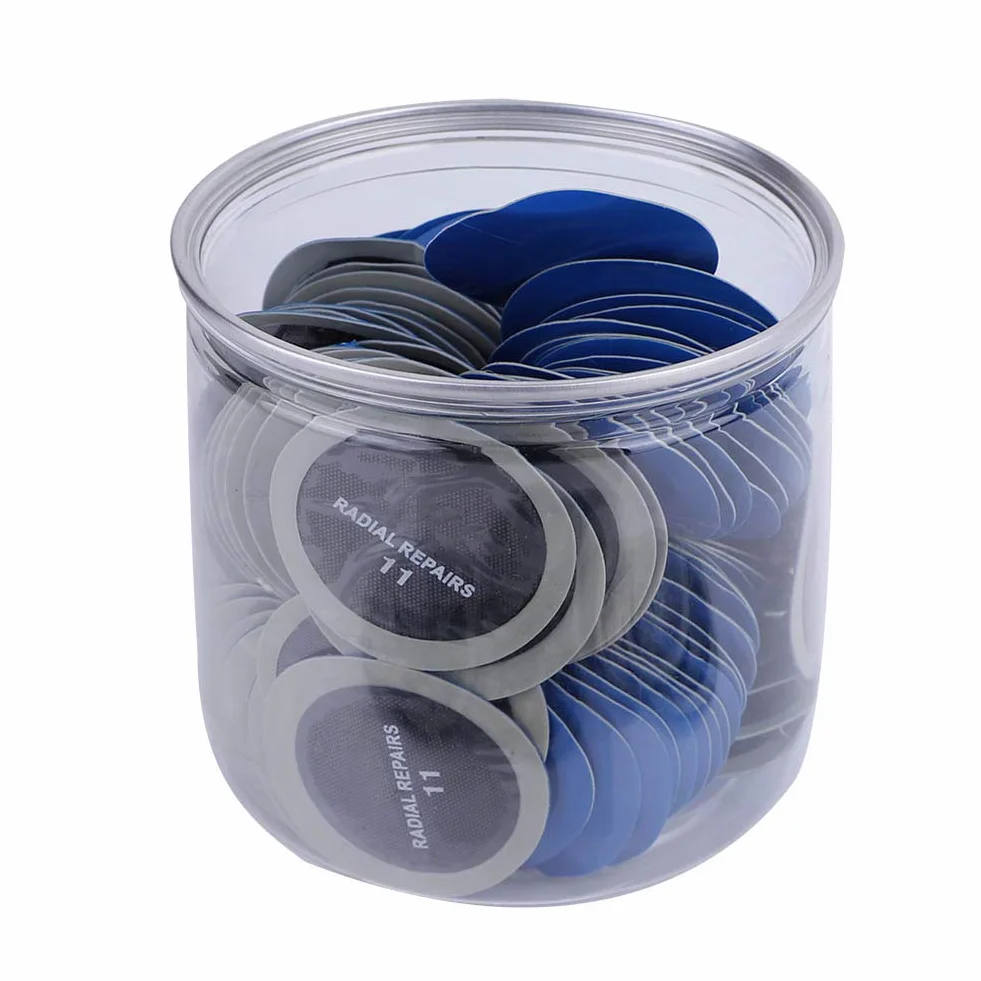Toppe per Riparazione Foratura Pneumatici 120 Pezzi 43mm Gomma Naturale Patch a Freddo Tubeless Auto Bici