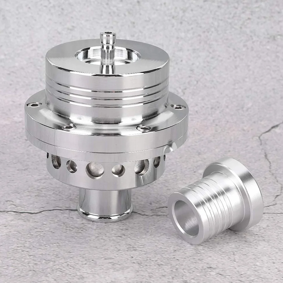Qiilu Valvola di Soffiaggio Turbo BOV Sound Simulator Kit per A4/B5 Argento