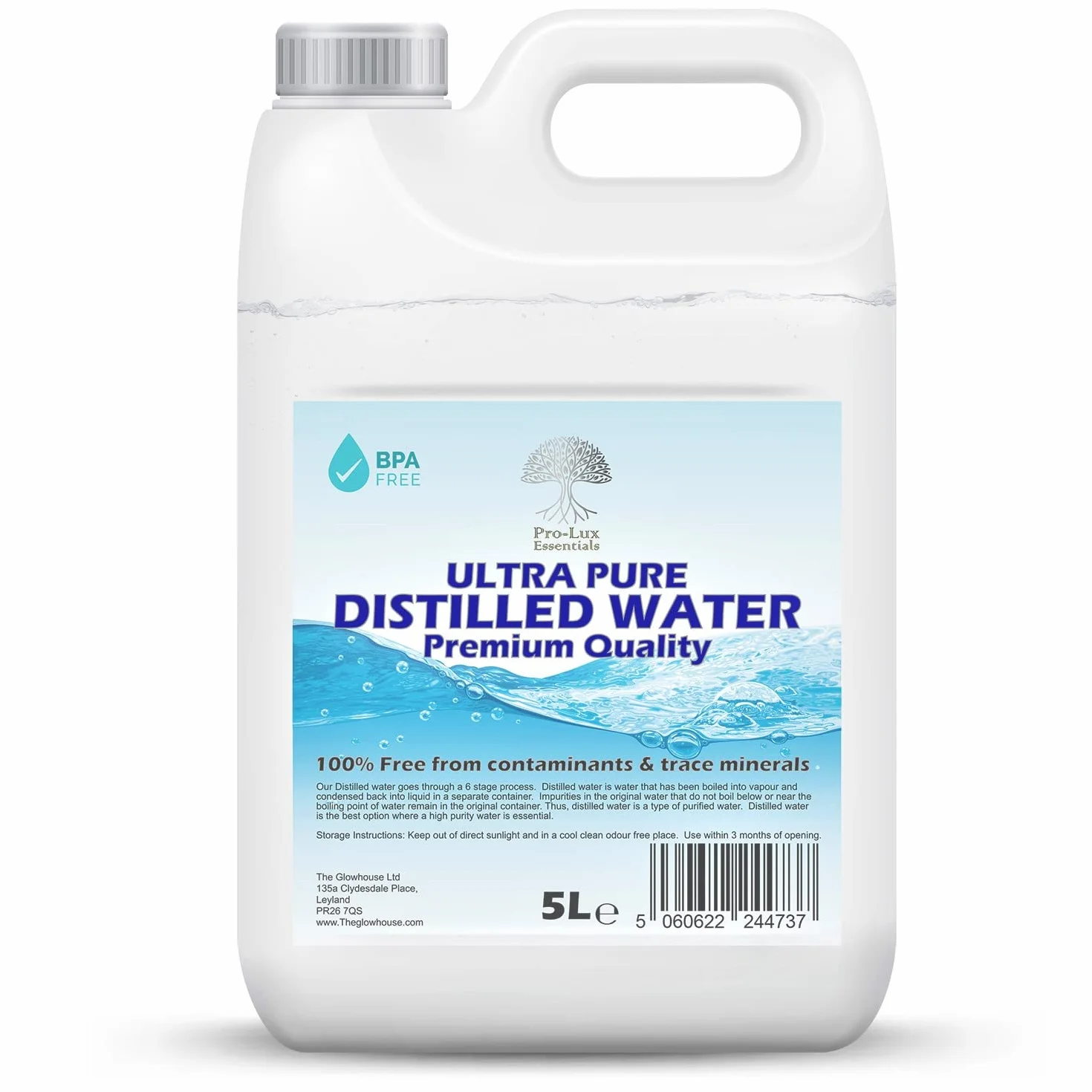 Acqua distillata pura 5 litri per CPap ferri da stiro umidificatori pulizia