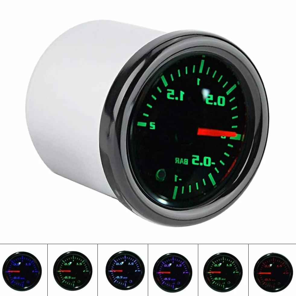 Kit misuratore turbo boost, display a LED universale 2 "52mm Misuratore turbo boost per moto con sensore
