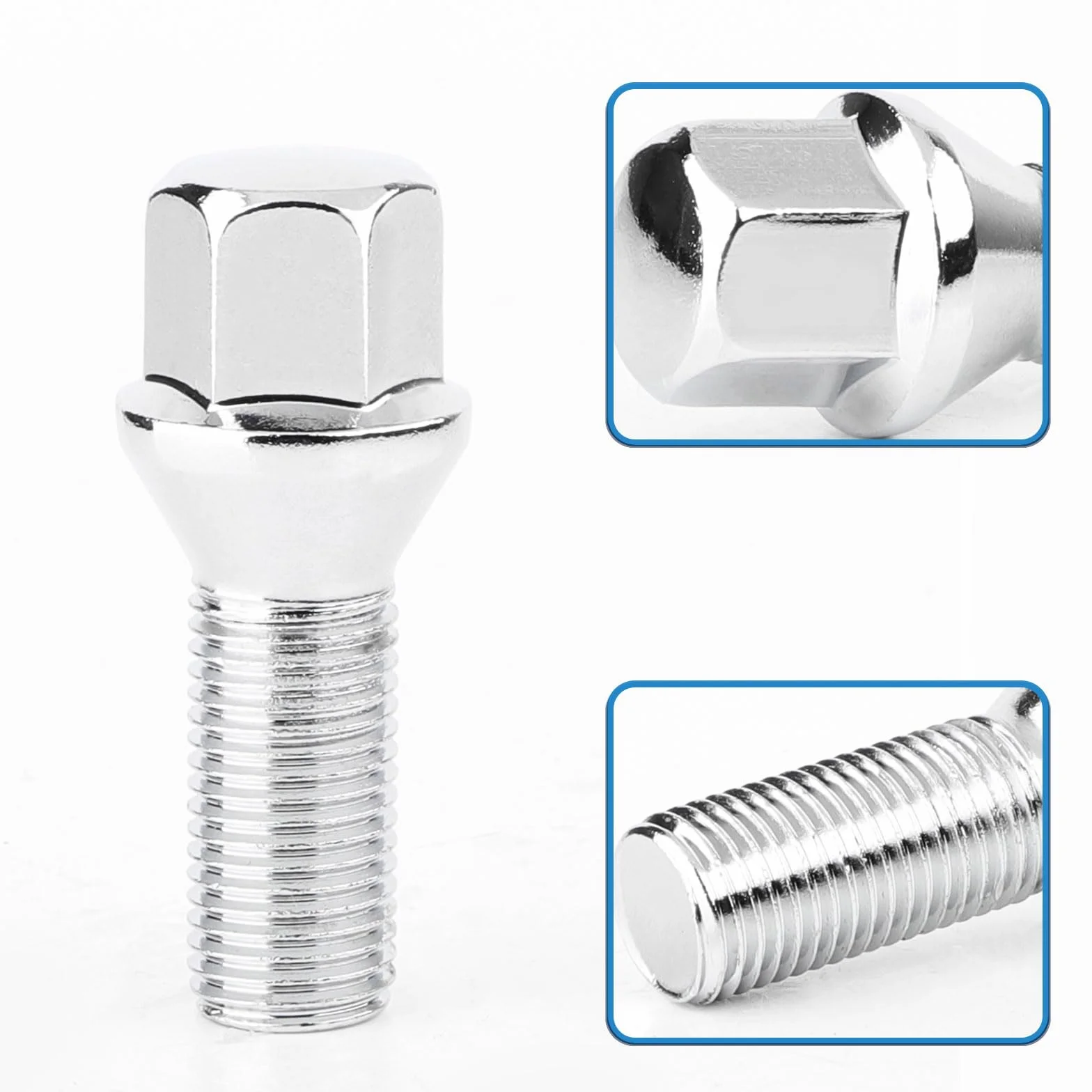Bulloni per ruota M12 x 1,5 x 28 mm conico SW 17 mm compatibili BMW