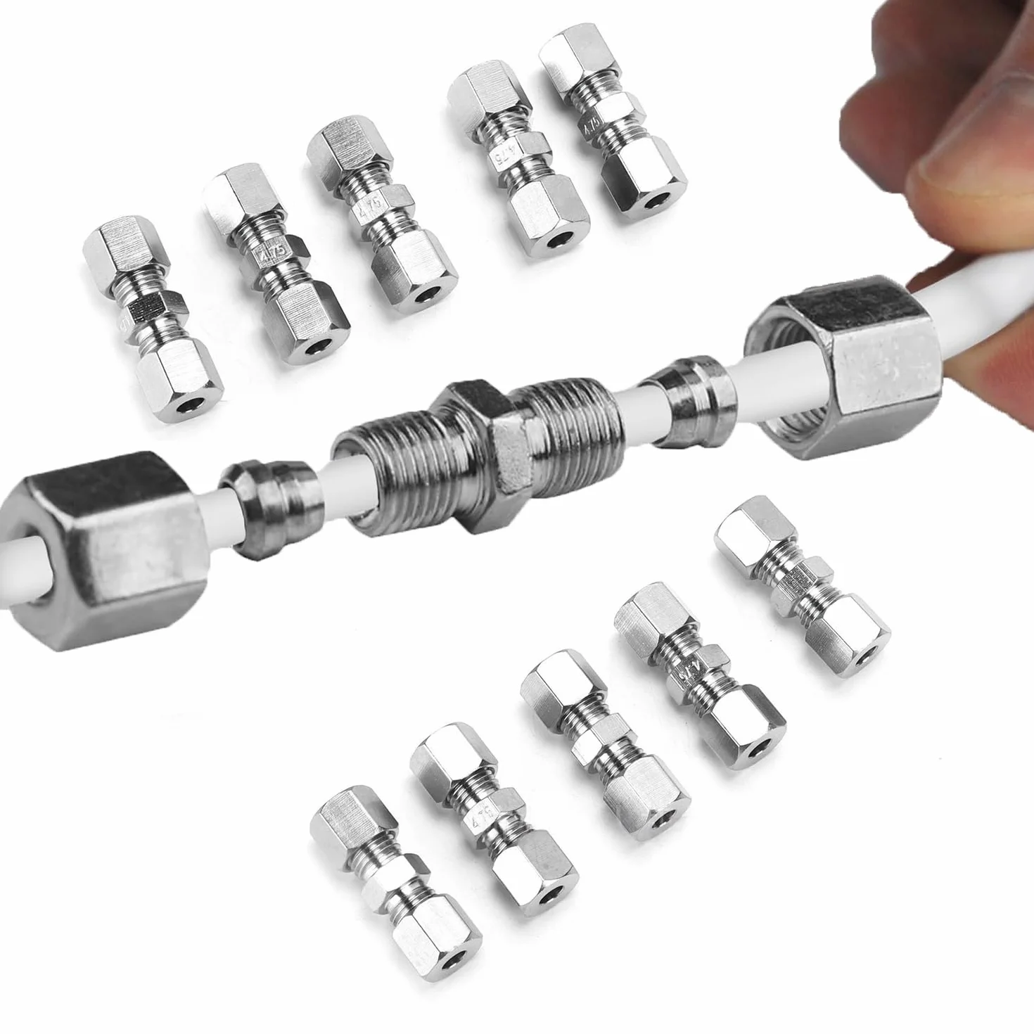 Connettori per linea del freno da 4,75 mm senza svasatura, doppio anello di taglio