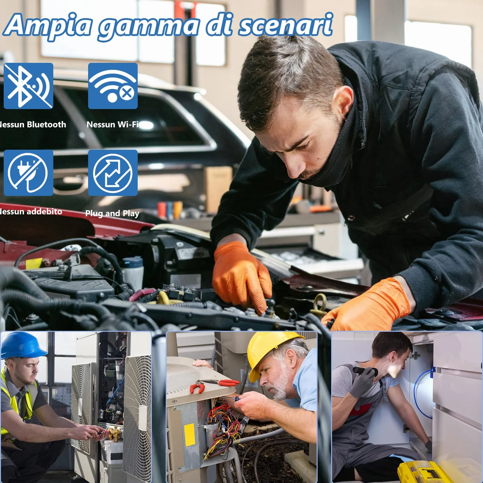 Telecamera di ispezione endoscopica 1920P IP67 impermeabile USB No WiFi per Android