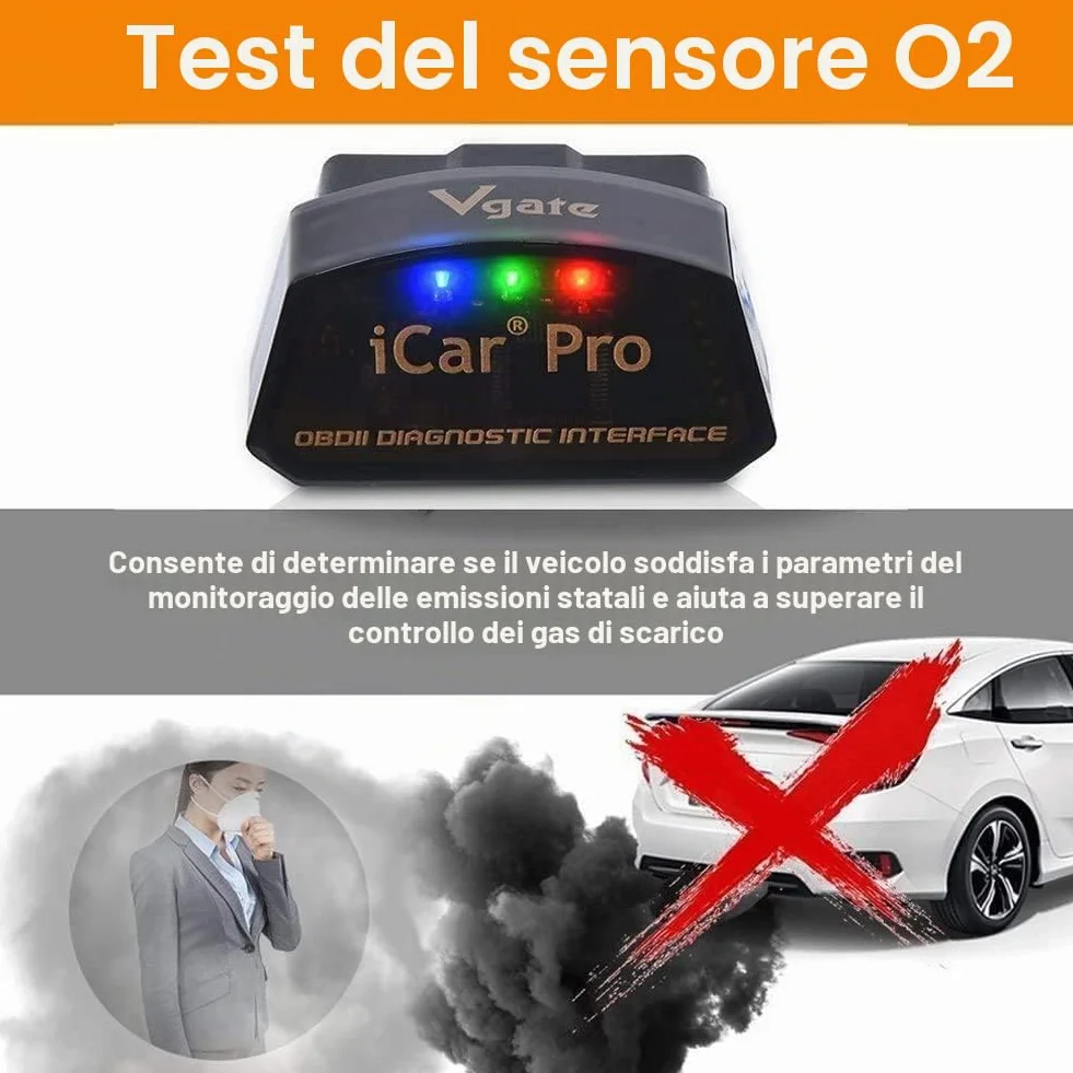 Vgate iCar Pro Bluetooth 4.0 OBD2 Scanner Diagnostico per Auto iOS Android