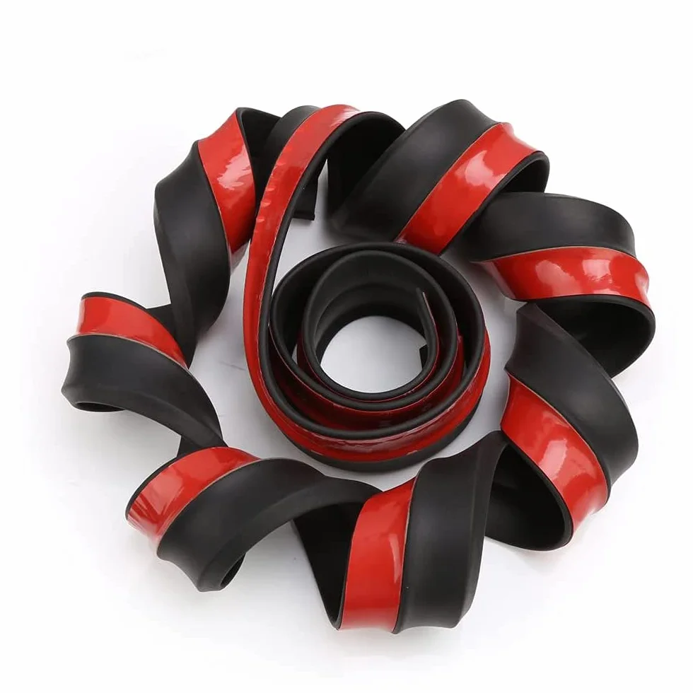 Spoiler Anteriore Universale Rubber Bumper Lip Gomma Paraurti Autoadesivo 2.5M