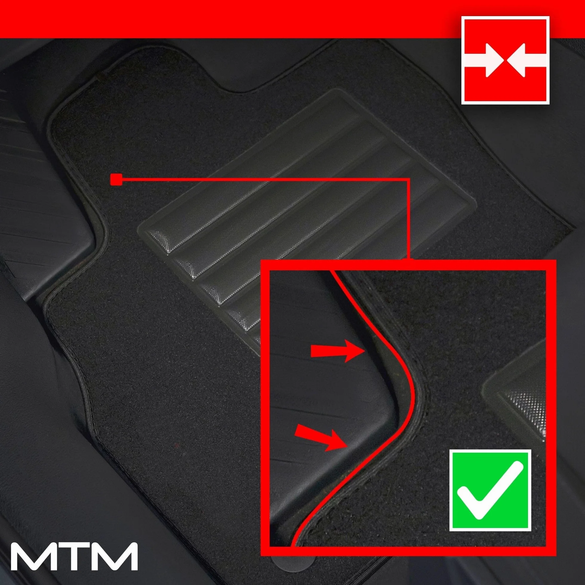 MTM SP-4282 Tappetini su Misura in Velluto per Peugeot 208 / 2008 I 04.2013-12.2019