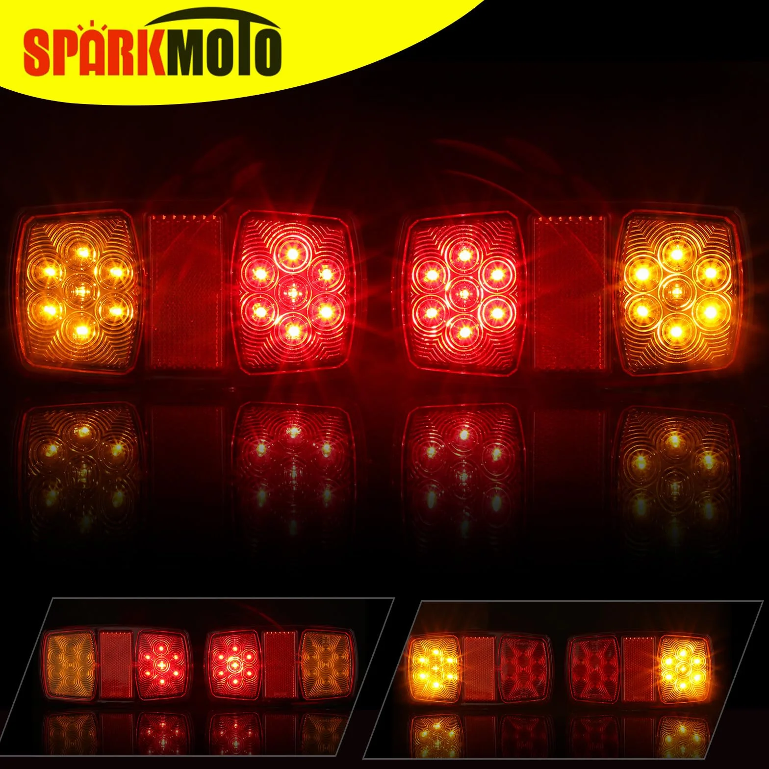 LED Fanali Posteriori Rimorchio 12V IP67 ECE Omologazione