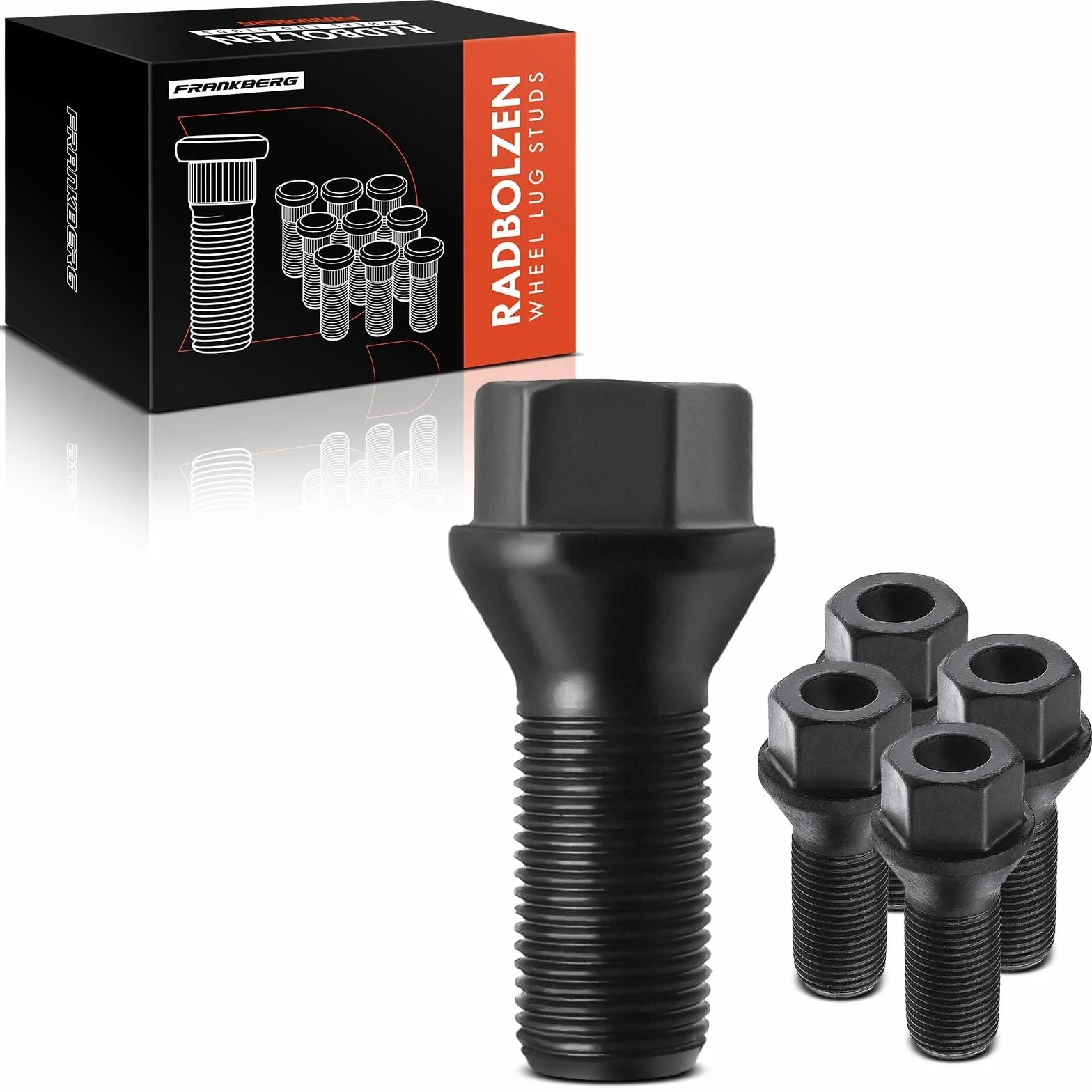 Frankberg 5x Bulloni ruota M14 x 1,25 mm Compatibile con Serie 1 2 3 4 5 6 7 8 X2 X3 X4 X5 X6 I3 I8 M.I.N.I B7
