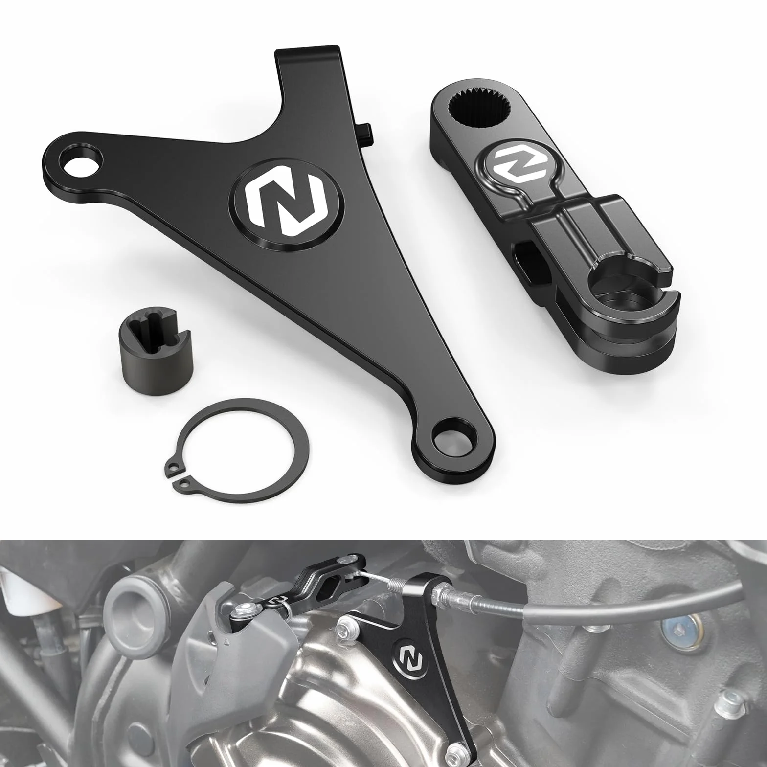NICECNC Leva frizione Compatible XSR700 2018-2023 MT-07 2018-2022 nero