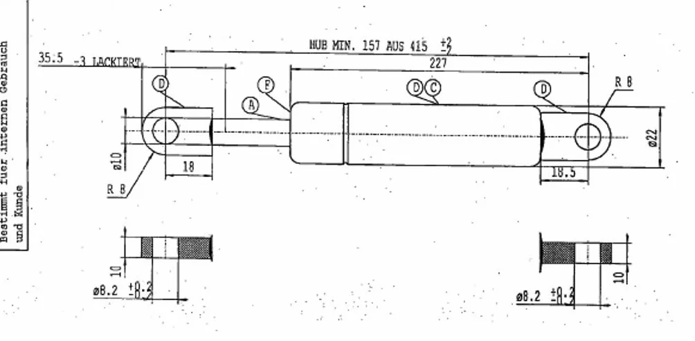 Stabilus - Molla A Gas Lift-O-Mat, 1350 N Di Spinta, 018360 Nero