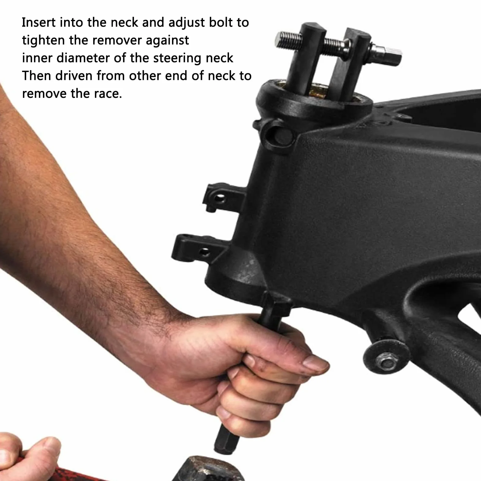 Dispositivo Rimozione Pista Cuscinetto Collo Sterzo Moto, Estrattore Universale Piste ID 1-1/8