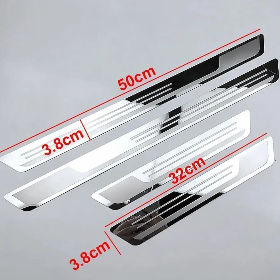 4 Pezzi Acciaio Inossidabile Battitacco per BAIC X55 per Mofang per X6 5 per Tiger Six 2022~2027, Protezione Portiere Auto in Acciaio Inox Protezione