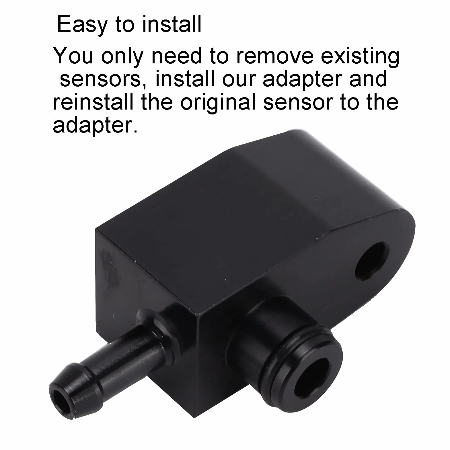 SUNGOOYUE Adattatore del Sensore di Pressione dell'Adattatore per Aumento Booster in Lega di Alluminio Sostituzione in Lega di Alluminio per S R55 R56 con compatibilità del Tubo 4 Mm
