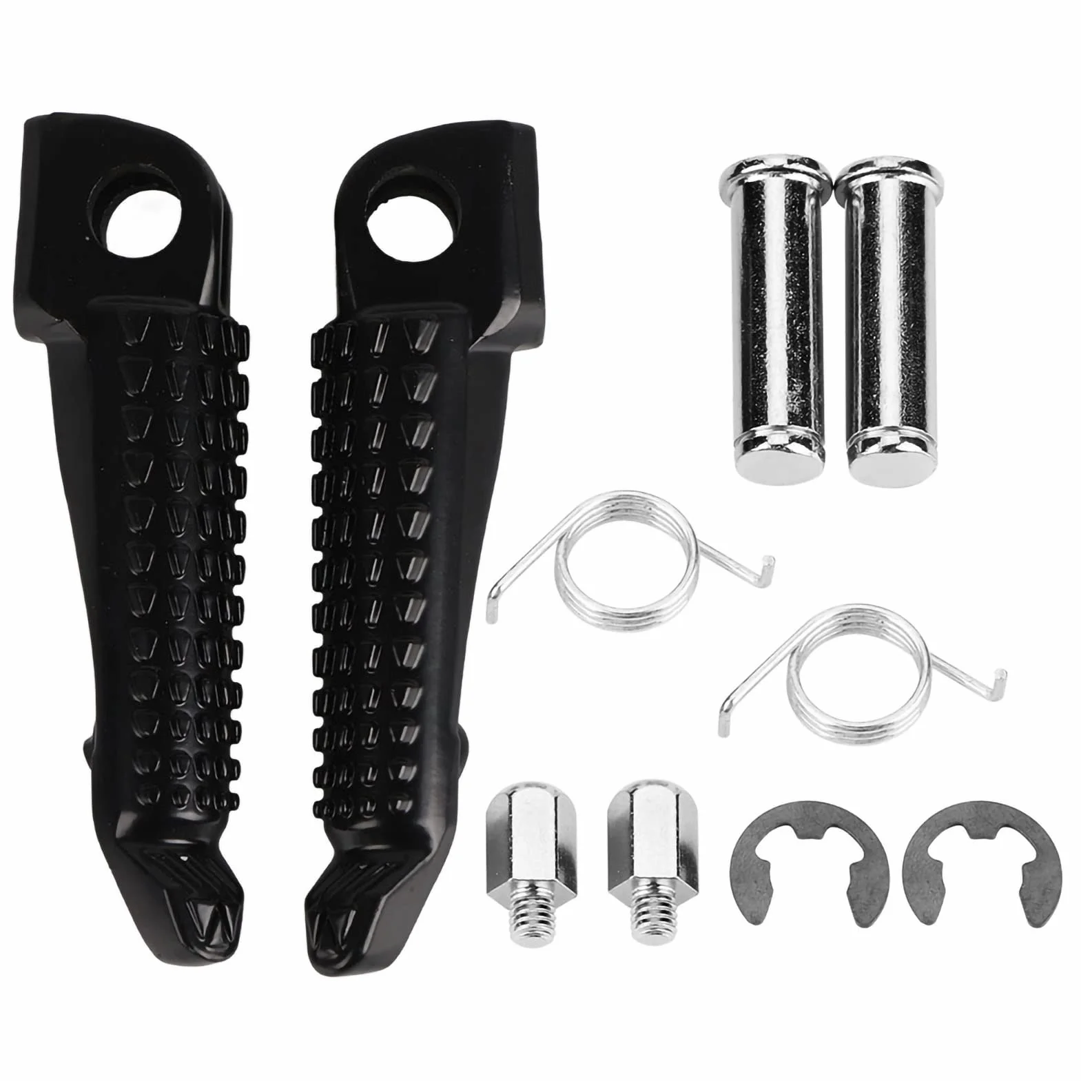 Er6 Pedane Mt07 Pedane Moto Nero per Z800 Z750 Riposo Pieds e Z1000 Pied Av Zx9r Reposapies Moto Speedfight 2 Fussrasten Sozius