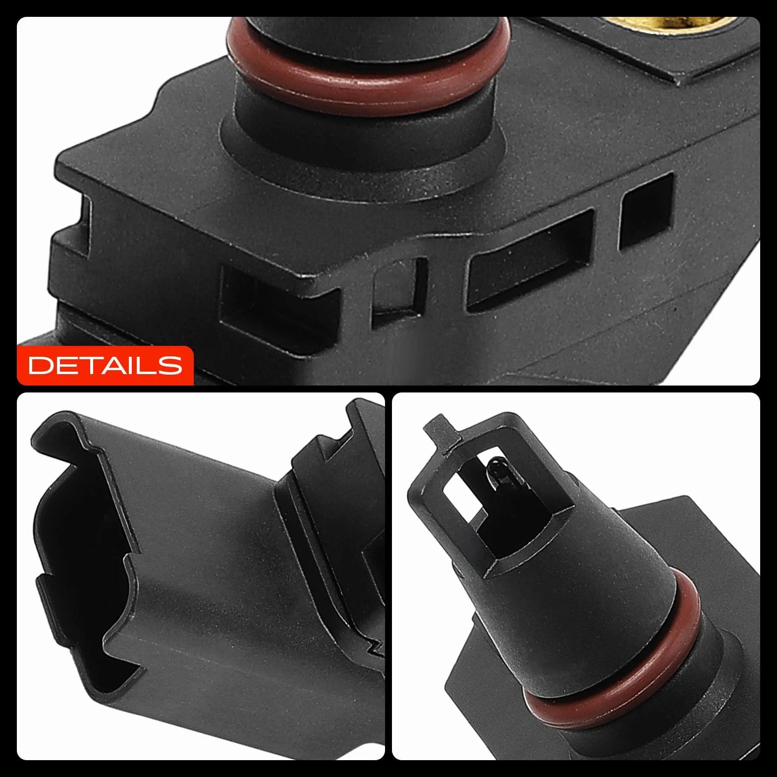 Frankberg Sensore pressione differenziale Pressione gas di scarico Compatibile con K.u.g.a II DM2 Mondeo IV Turnier BA7 Focus III Turnier K.u.g.a I Fiesta VI CB1 CCN Replace# 9663480880