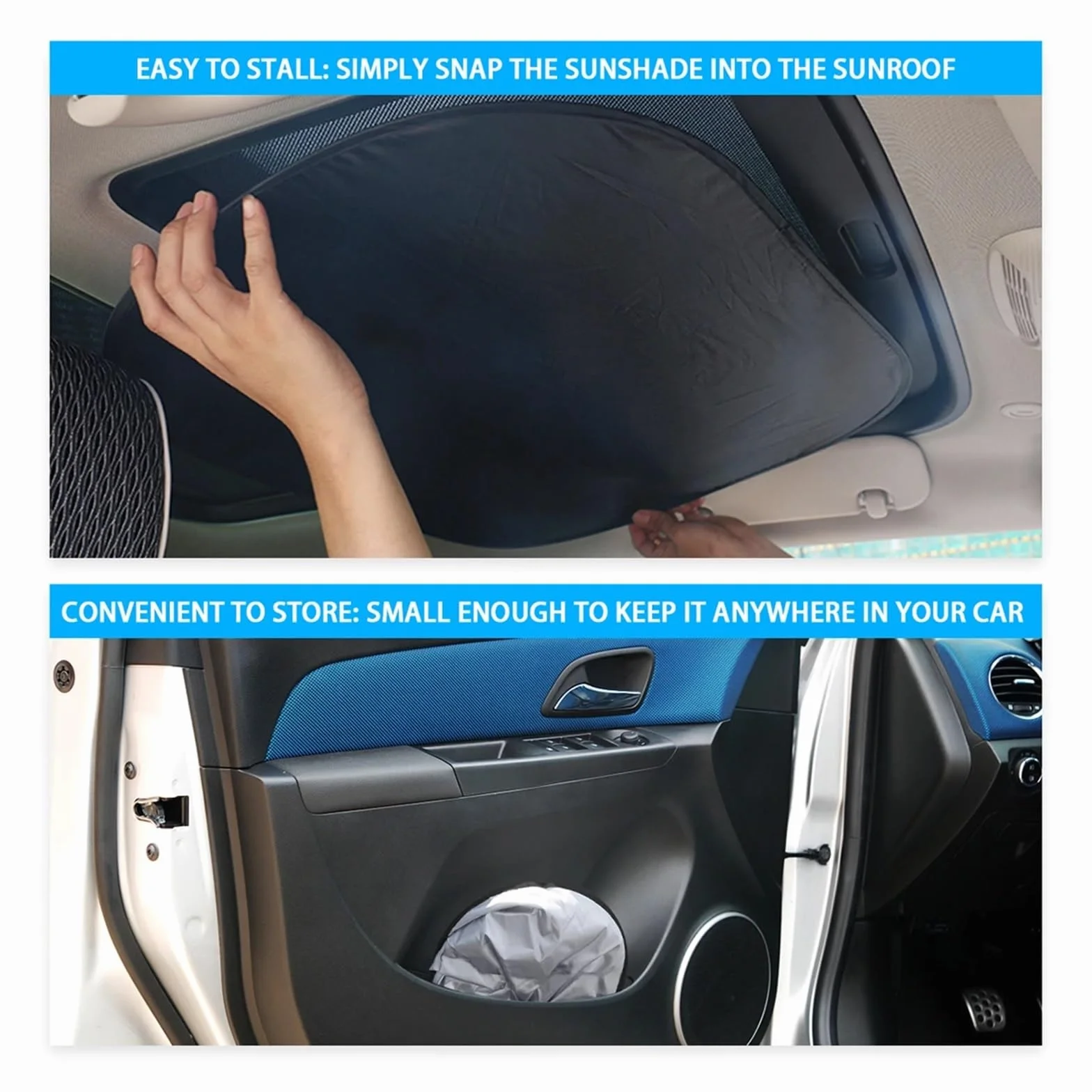 Auto Tendine Parasole Per Mini Per Cooper Per Clubman Per Countryman R55 R56 R60 R61 F56 Interni auto Tetto apribile Ombra Tetto Parasole Copertura 2 pezzi Tendine Parasole Auto