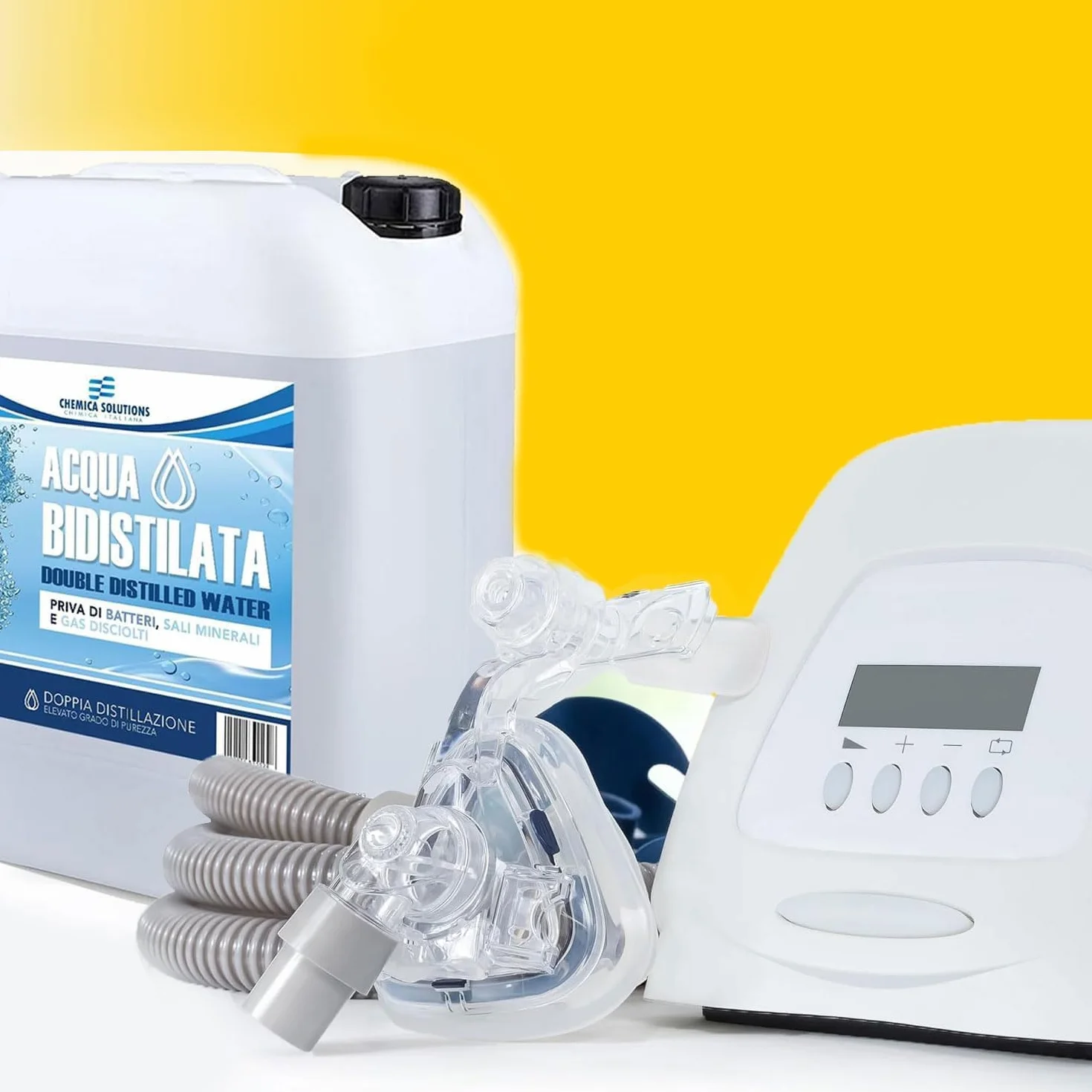 Acqua Bidistillata Pura 25 Litri Tanica per Uso Industriale e Clinico Demineralizzata per Ferri da Stiro