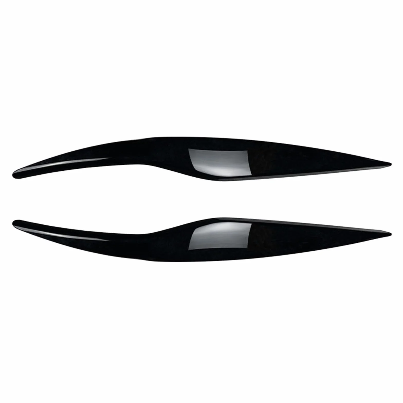 ALKOY Ford Fiesta MK6 2008-2011 2012 Gloss Black Anteriore Faro Sopracciglio Palpebra Adesivi