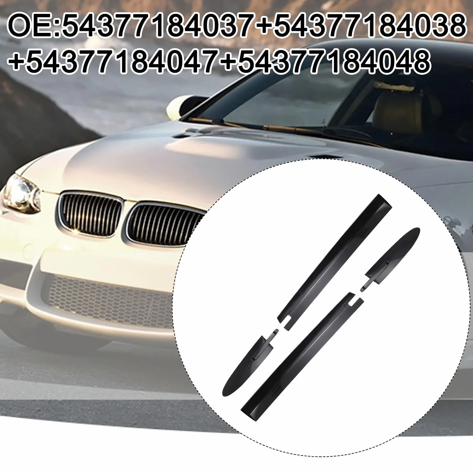 4 coperture per cerniera superiore serie 3 E93, serie 4 F33 F83 per convertibile, OE 54377184037