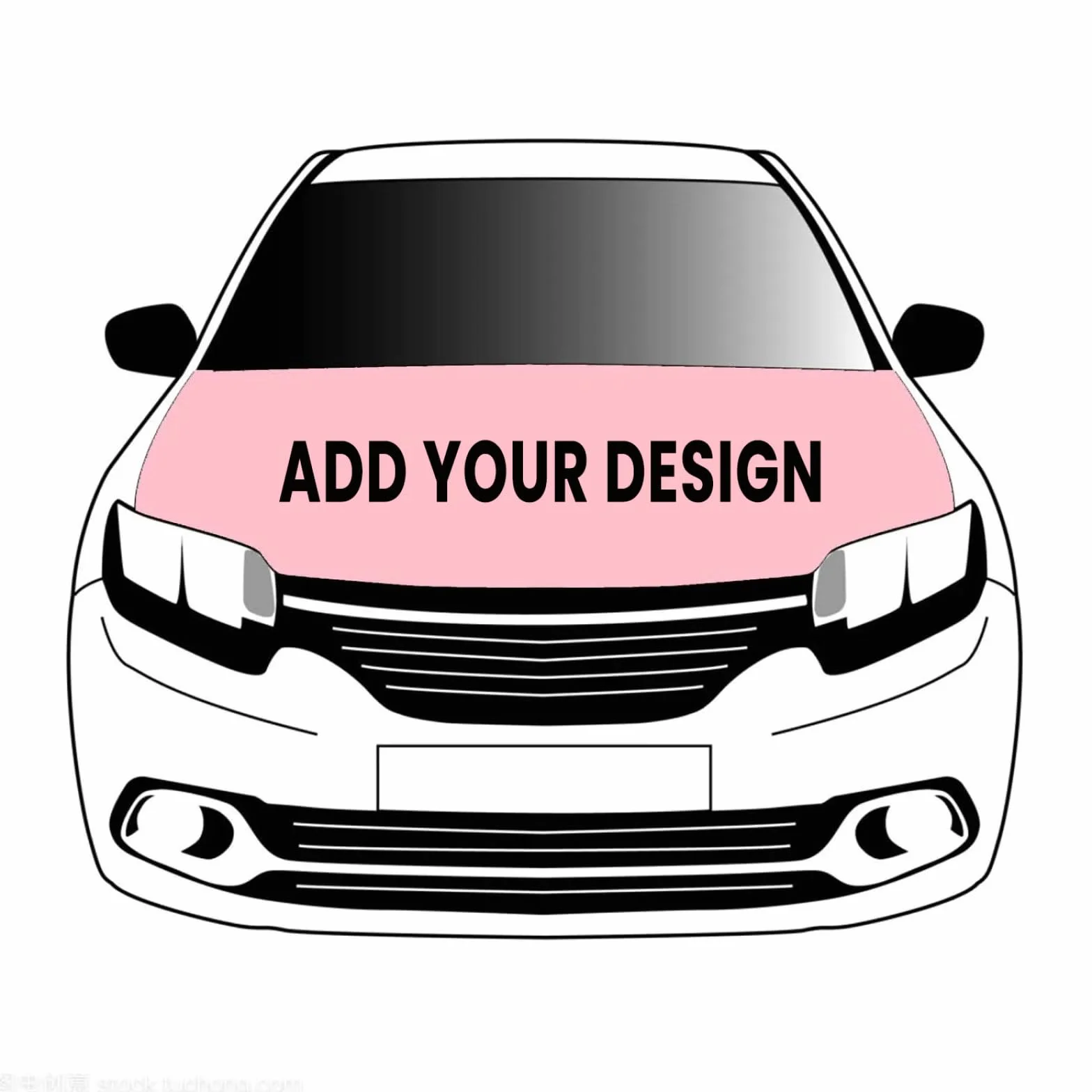 Personalizzata Protezione Cofano Auto - Bandiere Copertura Protettiva Avvolgimento Super Elastico Lavabile