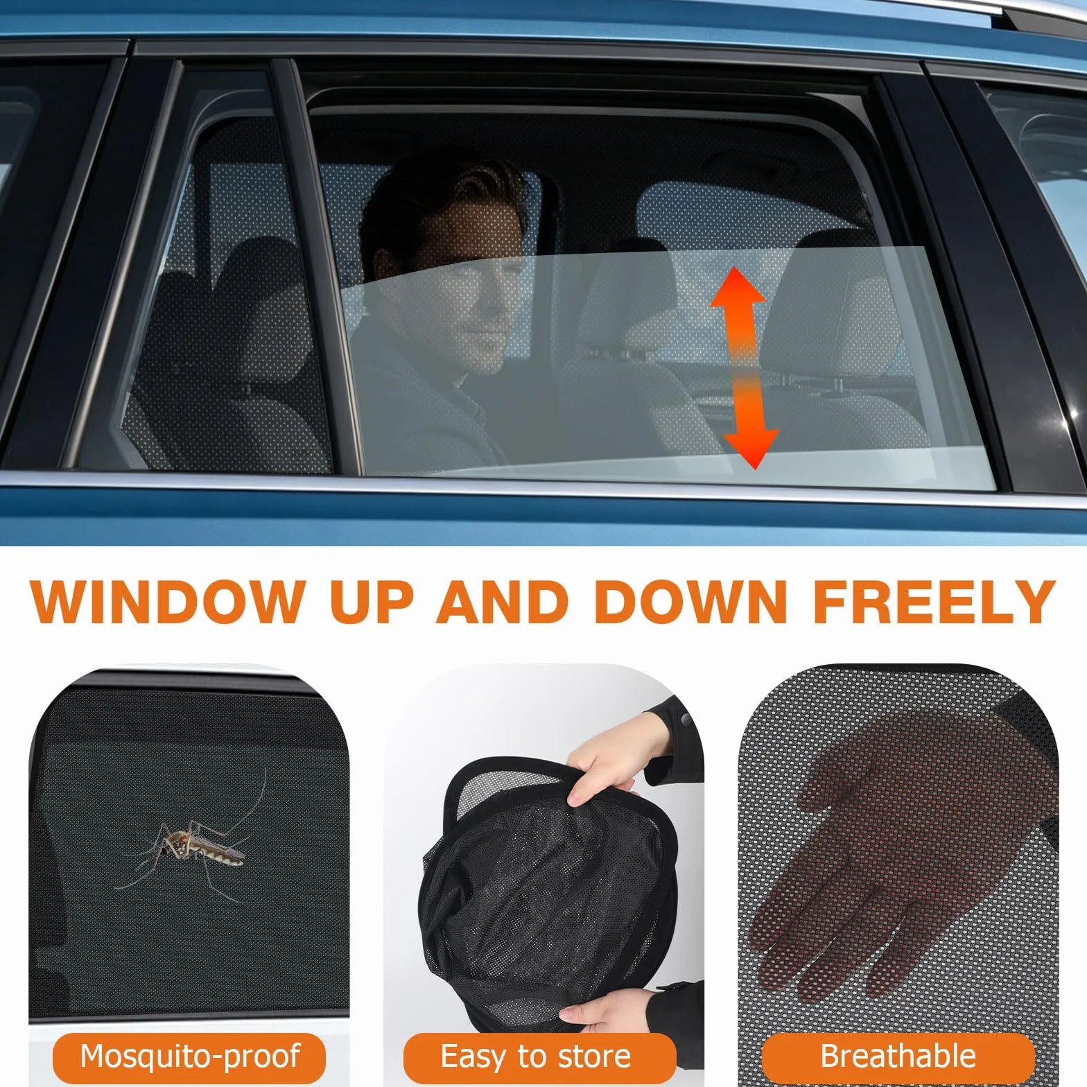 Parasole finestrini laterali posteriori auto VW Golf 7 2013-2021 magnetico protezione solare UV