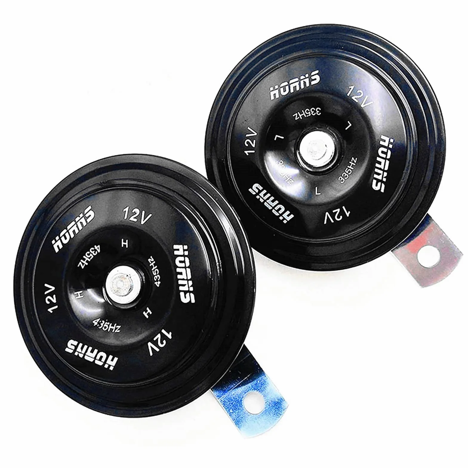 Car Horn Clacson 118DB 12V Tromba d'aria Super forte tono alto e basso tono doppio corno in metallo con impermeabile universale auto corno per auto elettrica per moto camion camion barca ecc