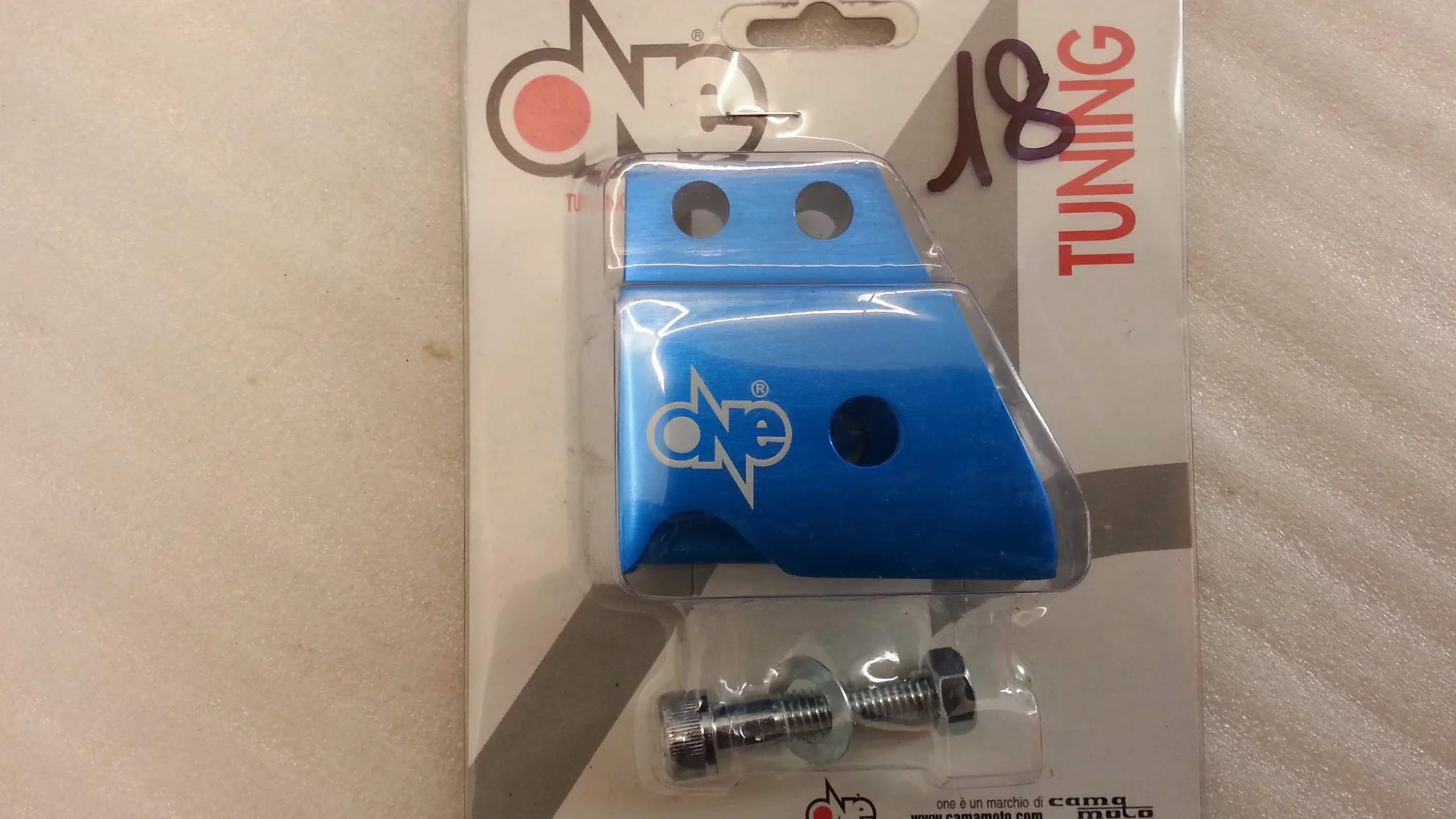 Camamoto rialzo ammortizzatore scooter orizzontale verticale 2 regolazioni blu anodizzato