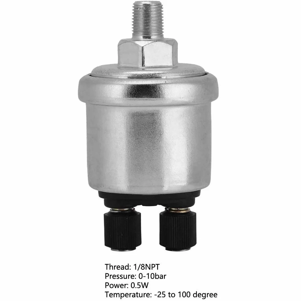 Sensore Pressione Olio Universale 0 10 Bar 1 8 NPT per Generatore Motore Auto
