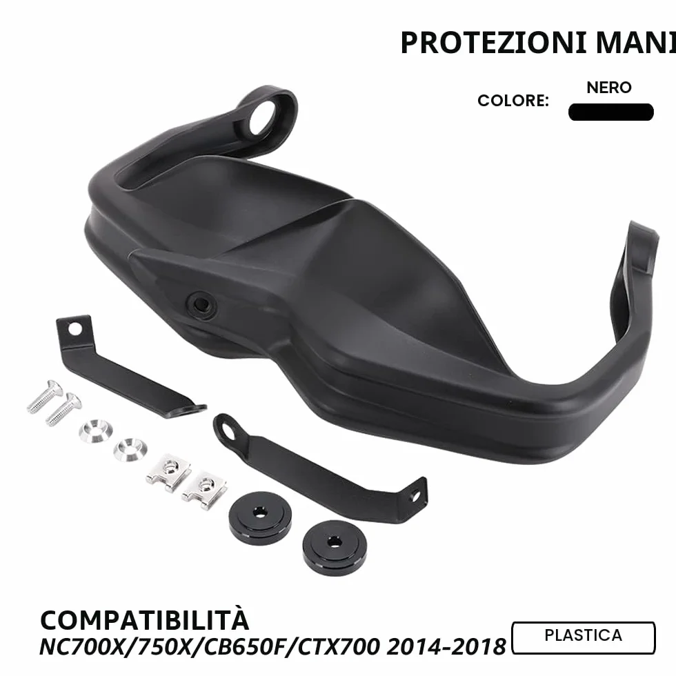 Paramani per moto, protezioni in plastica ABS, compatibili con NC700X 750X CB650F CTX700 2014-2018, colore: nero