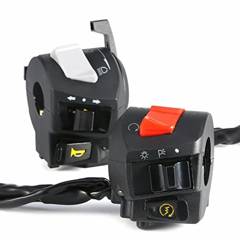Interruttore manubrio moto 7/8 pollici 12V Comando luci Accensione elettrica