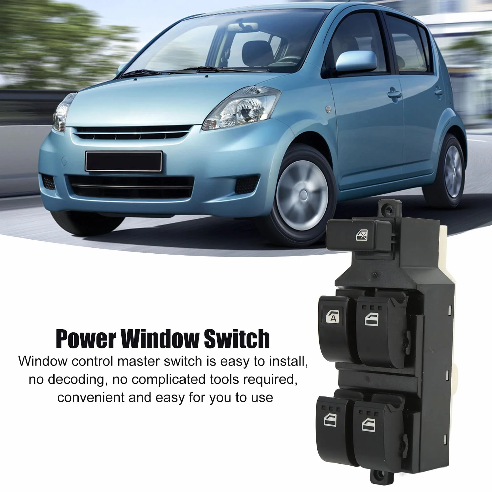 Interruttore Alzacristallo Elettrico, Interruttore Alzacristallo Elettrico Principale Lato Guida Anteriore Sinistro 84820 B4030 Sostituzione Rapida ABS Per Daihatsu Terios popular