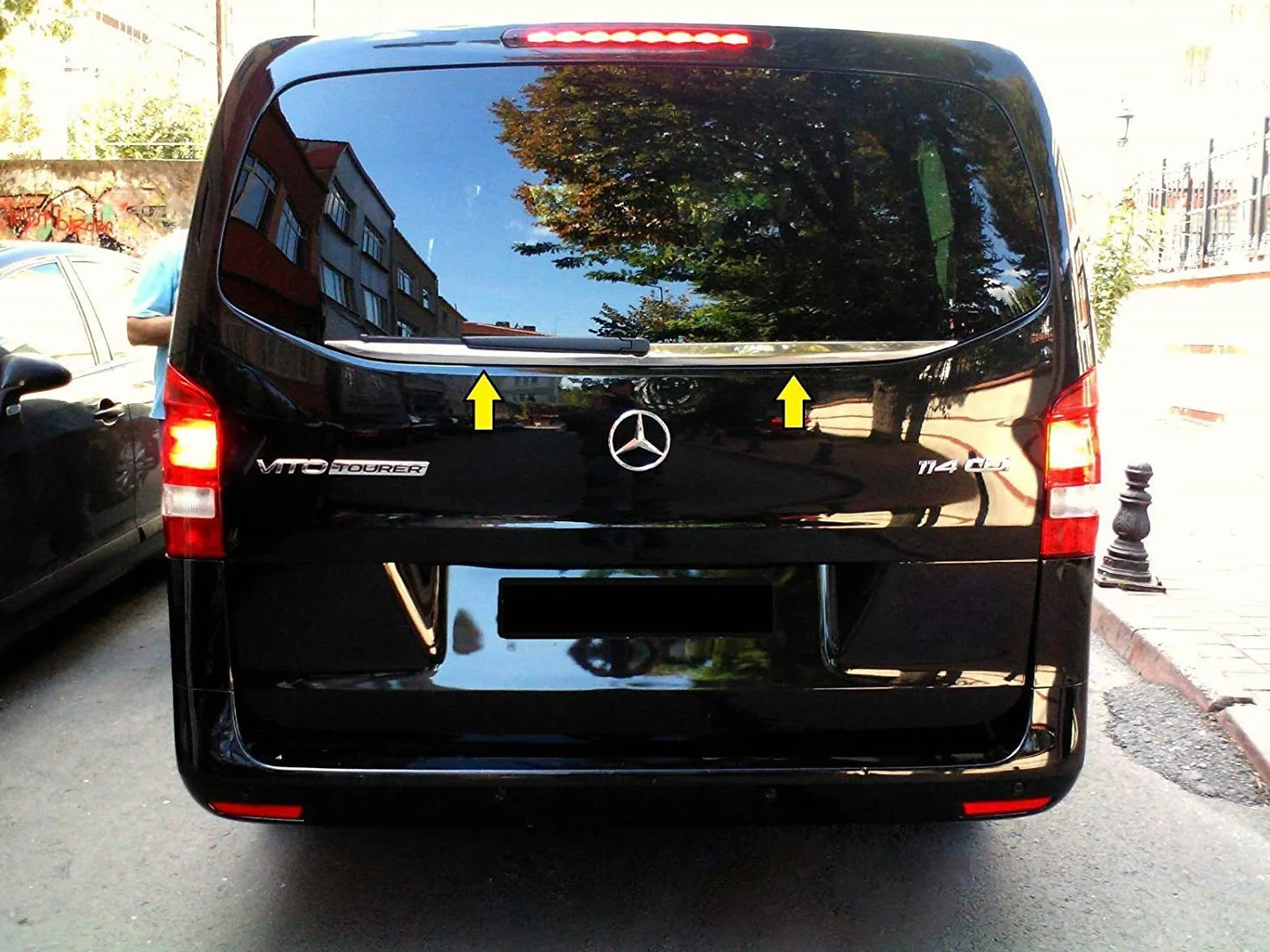 VITO W447 Chromowana stal nierdzewna Tylne okno 2014+