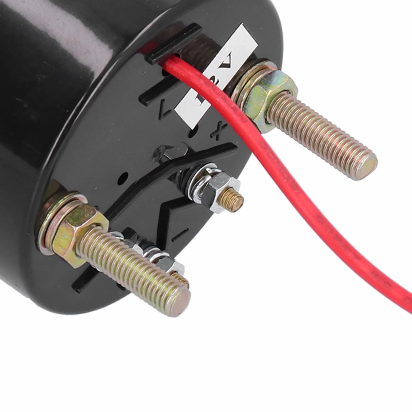 Aramox Manometro Dell'olio, Puntatore del Manometro Dell'olio per Motori Marini Retroilluminazione a LED con Spia del Sensore di Avvertimento 12V