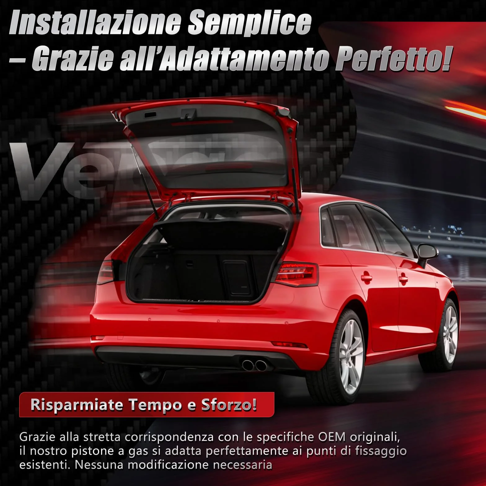 Vepagoo 2X Molle a gas Ammortizzatori Portellone Posteriore per Audi A3 Sportback 8PA 2004-2013 Asta Portellone Bagagliaio Sostituire #8P4827552B