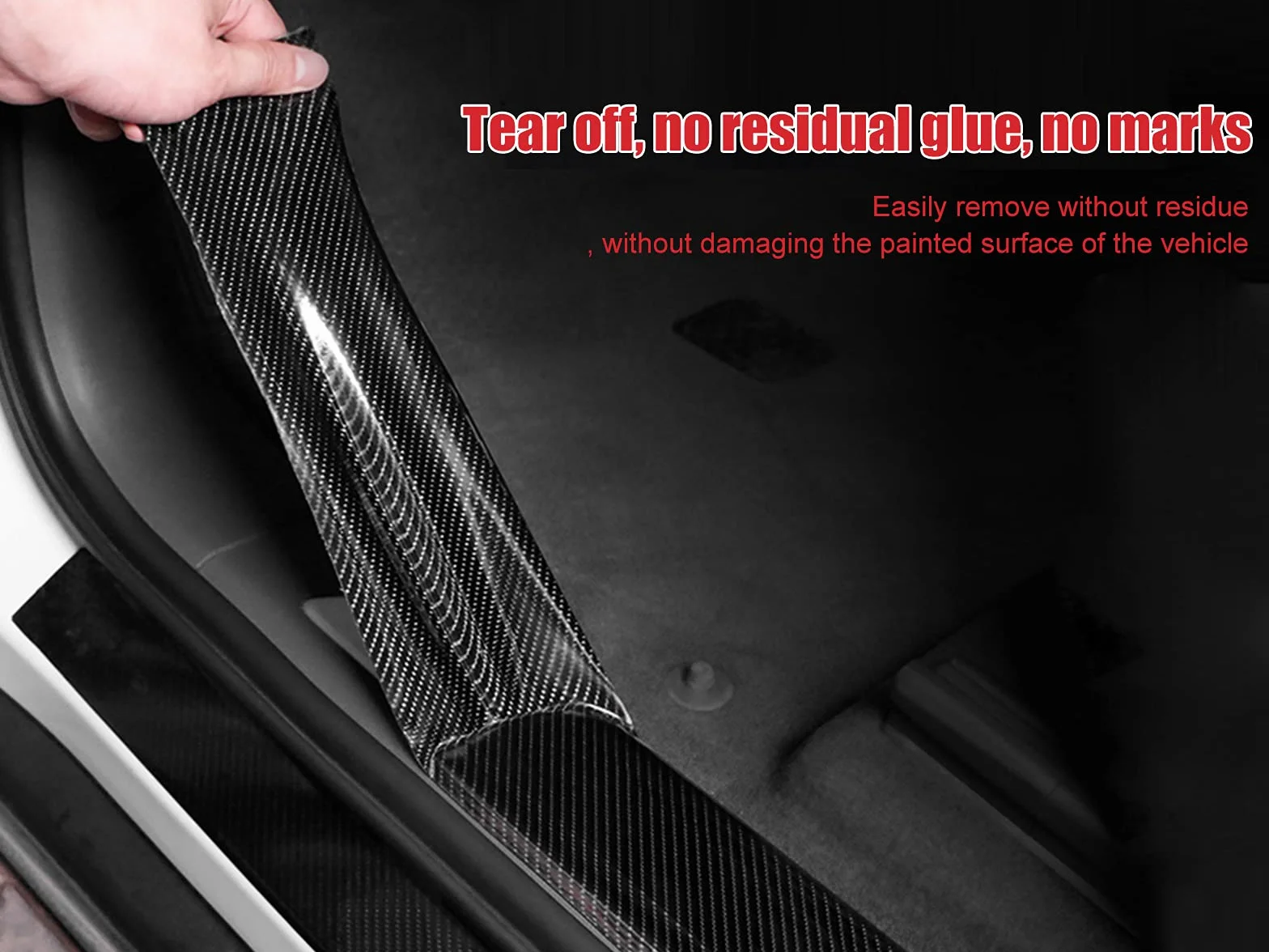 5D Fibra Di Carbonio Rivestimento Adesivo Car Sticker Auto 10cmX10m, Protezioni Per Davanzali Per Porte Auto In Fibra Di Carbonio Universali Autoadesive Per Auto Protettive (Fibra di carbonio nera)