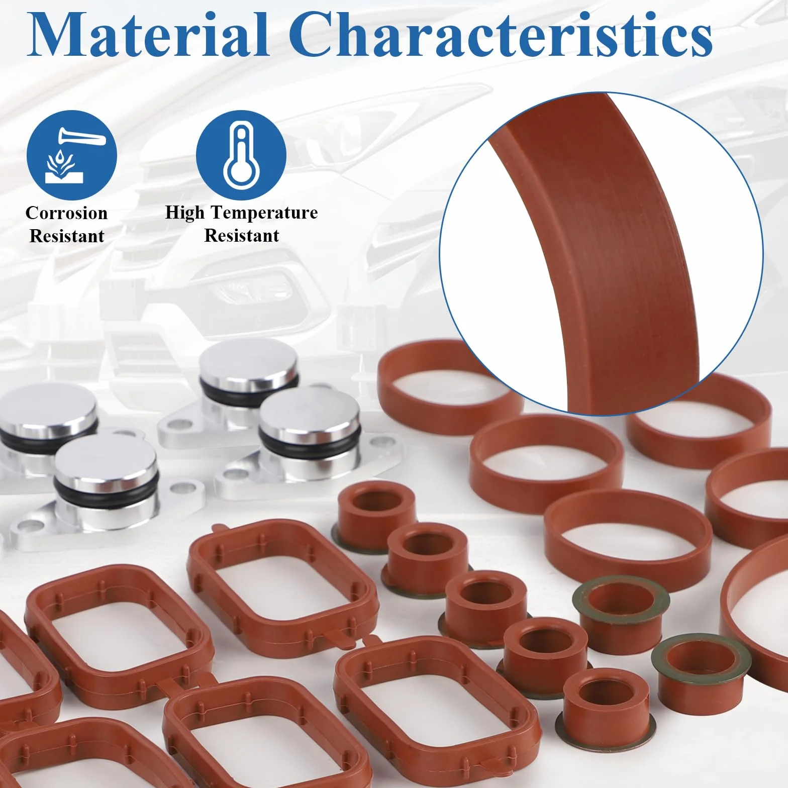 EFUTURETIME 6 Set di Guarnizione del Collettore di Aspirazione 22mm, Swirl Flap di Riparazione per E87 E46 E90 E91 E92 E93 E39 E60 E83 E53