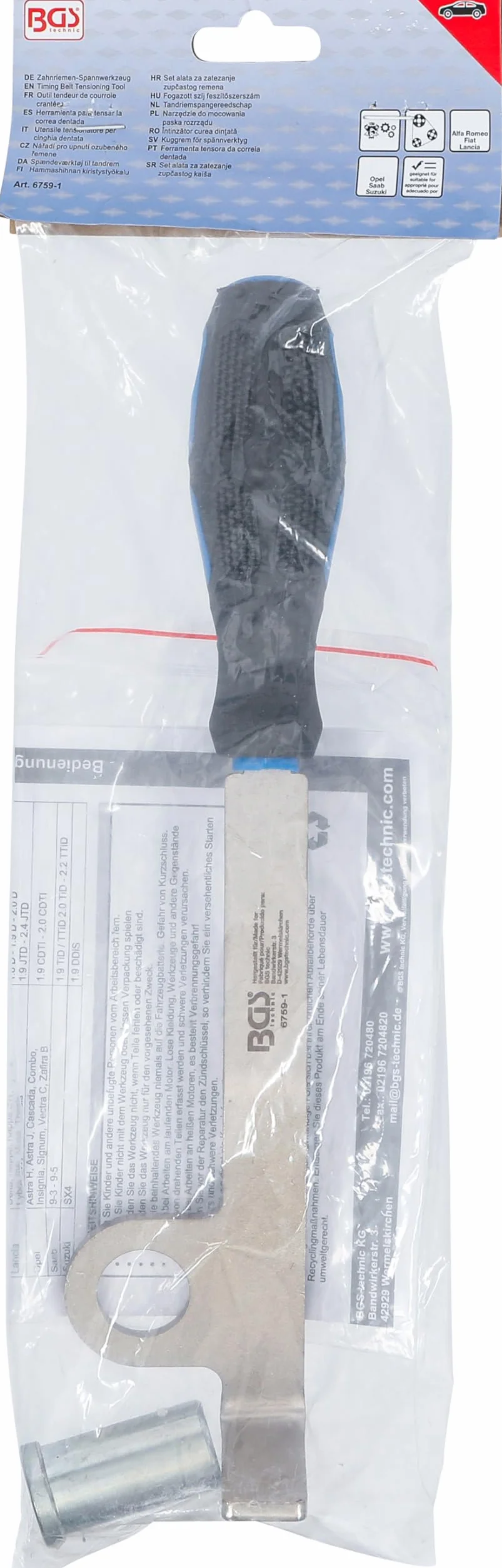 BGS 6759-1 | Utensile tensionatore per cinghia dentata | per motori diesel JTD Multijet