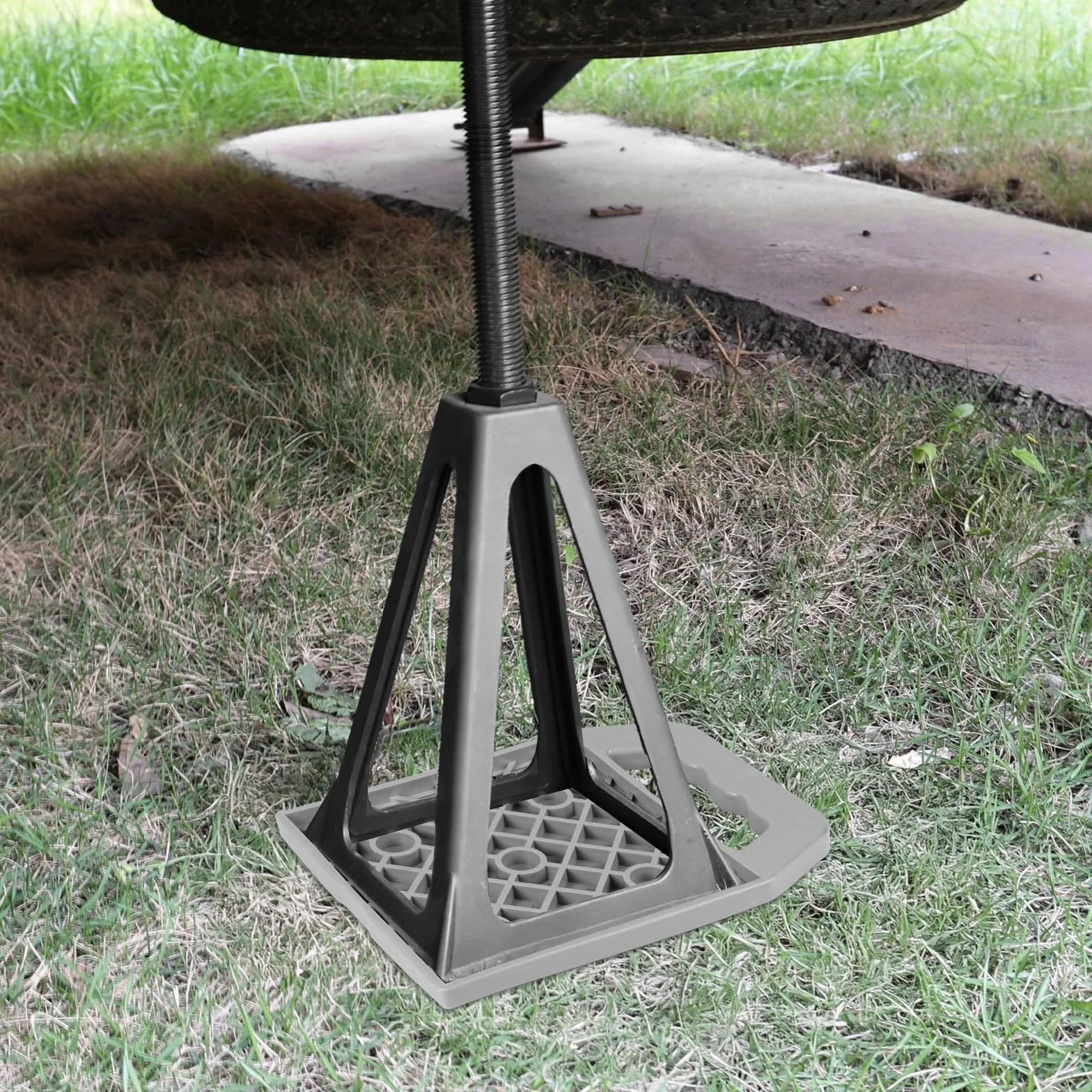 Set di 4 piastre di supporto per roulotte 23x17x2cm impilabili con maniglia stabilizzatrici