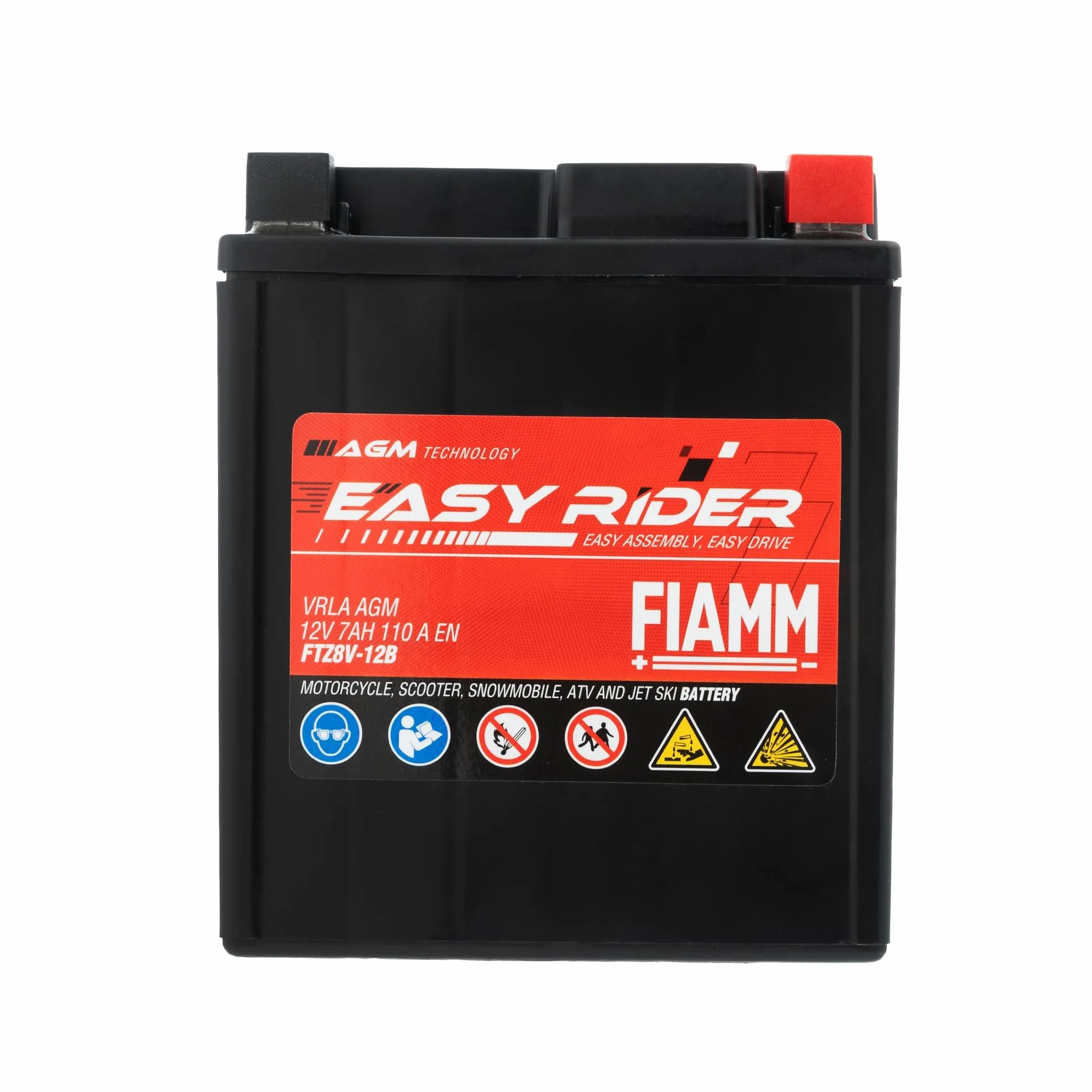 Fiamm Batteria Moto Scooter FTZ8V-12B 7AH 110A AGM Technology, Senza Manutenzione, Già Carica
