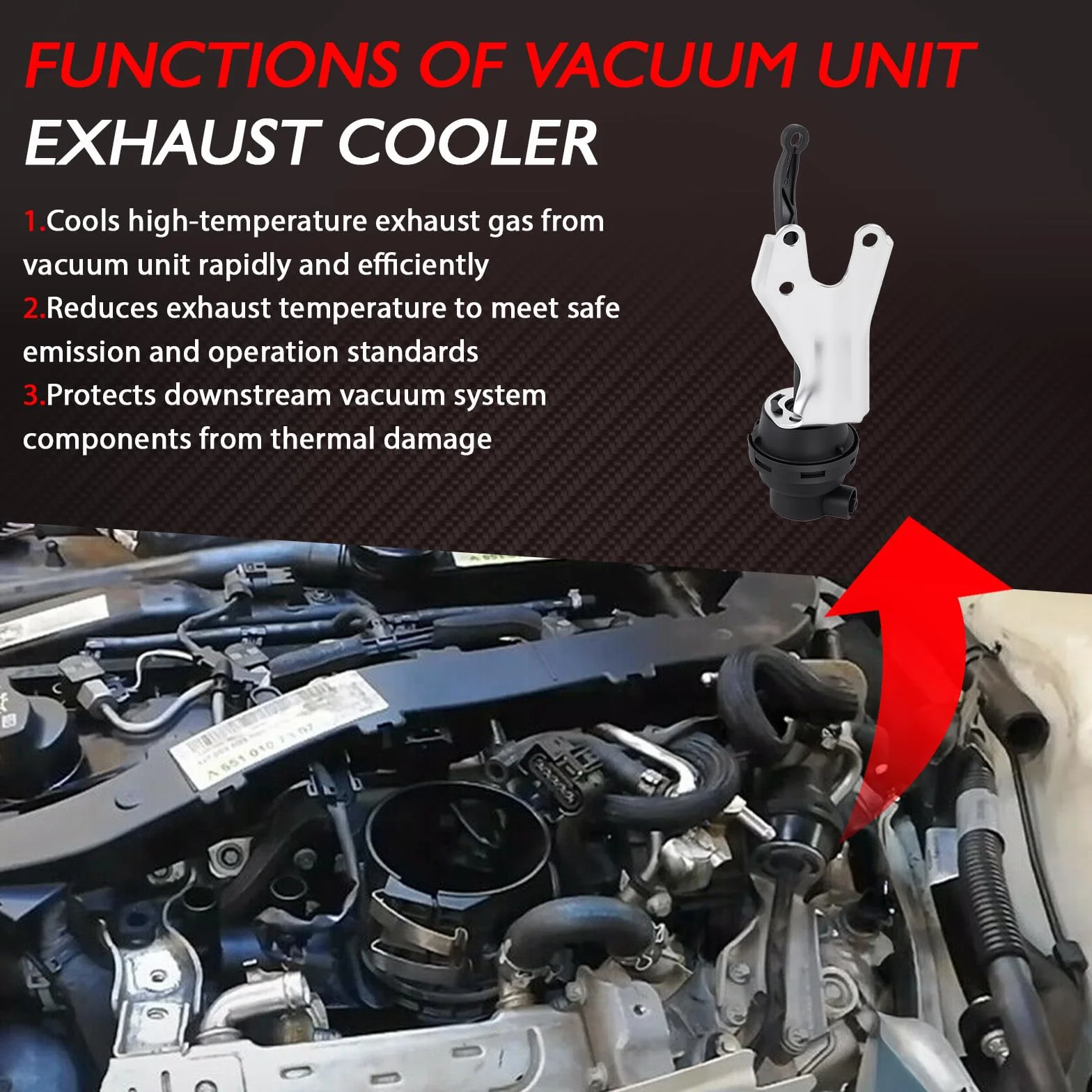 6511410369 A6511410369 Sostituzione della valvola AGR del radiatore di scarico dell'unità di vuoto per Classe E W212 C207 Classe C W205 S205 Classe A W176 Sprinter 3-T/3.5-T/ 5-T W906