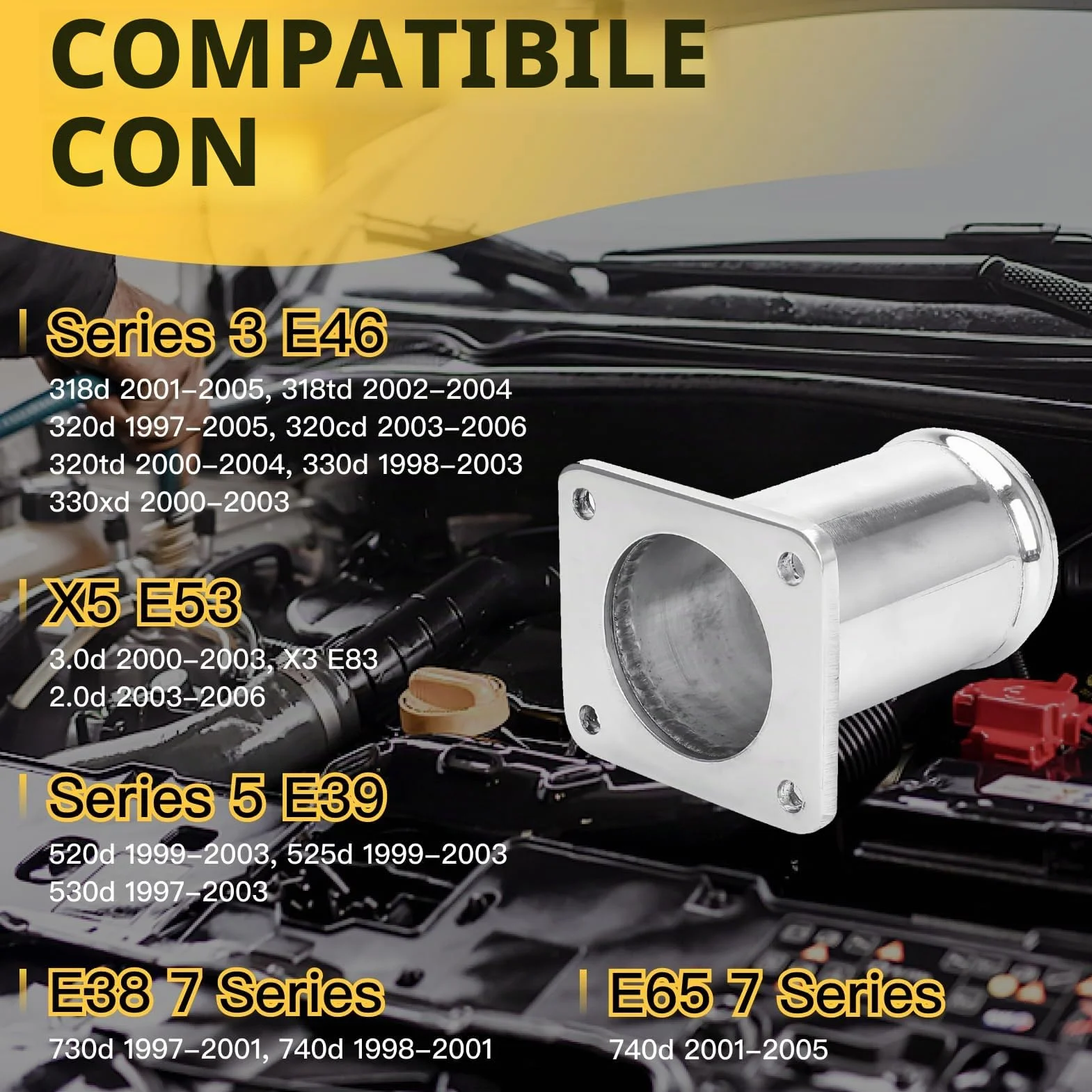 Kit Rimozione Egr Per M47, M47N, M57, M47N2, M67, M47R, Kit Rimozion Egr Per E46 E39 E53 E83 E38 E65, Applicabile Ai Veicoli Diesel