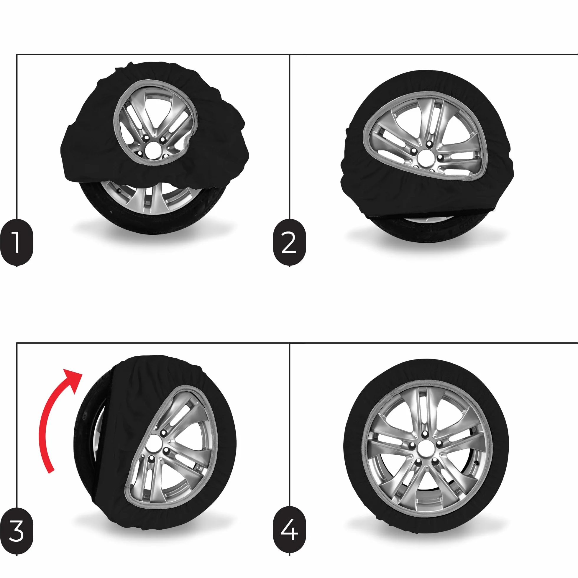 CALZE DA NEVE OMOLOGATE AUTO TAGLIA L EASY GO PNEUMATICI 215/55R17