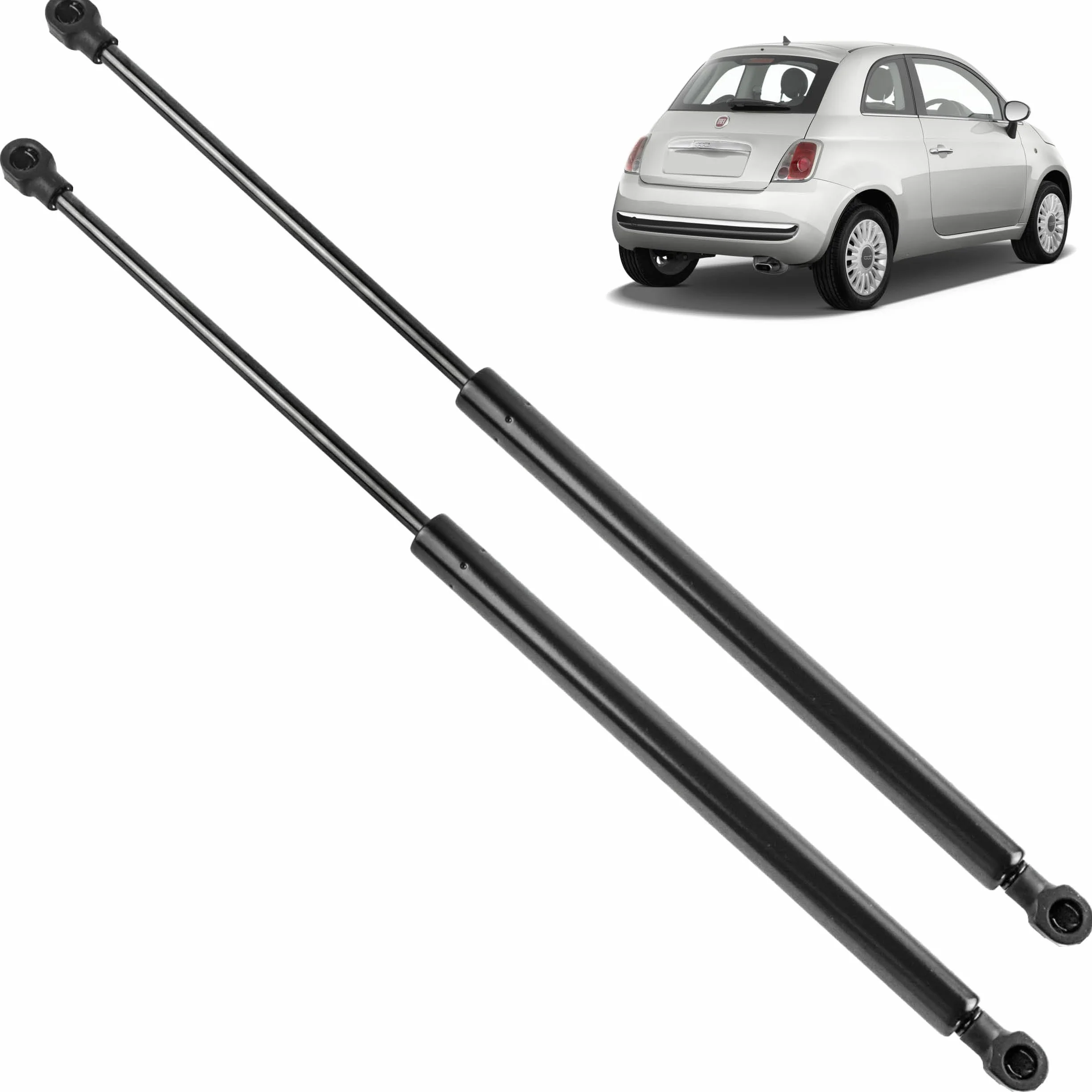 2 pistoncini portellone compatibile per Fiat 500 e Abarth (dal 2007) ammortizzatori cofano posteriore. 51785412