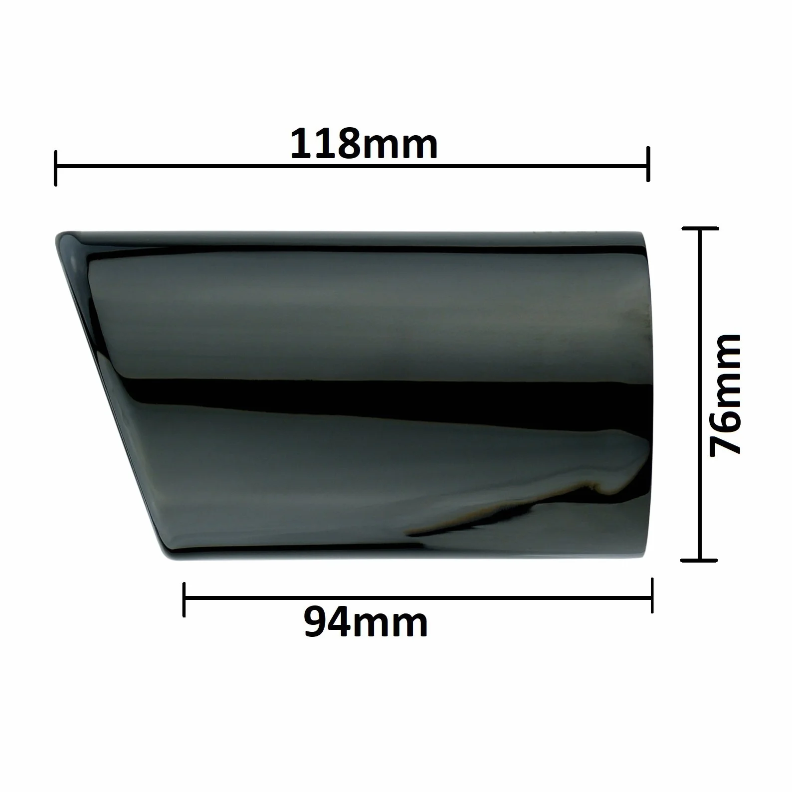 Terminali di Scarico in Acciaio Inox L&P A293 Nero Lucidato Cromato