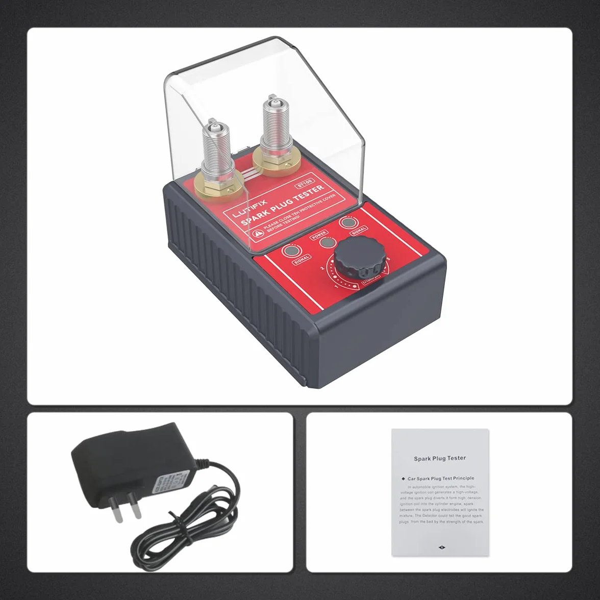 Tester per candele analizzatore di sistema a doppio foro 0-6000 giri/min per autoveicoli