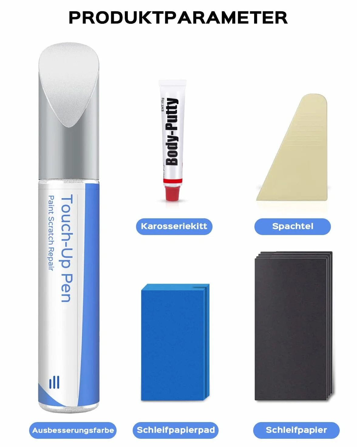 Audi Kit di vernice per ritocchi bianco metallizzato per graffi e scheggiature