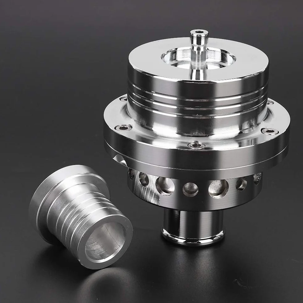Qiilu Valvola di Soffiaggio Turbo BOV Sound Simulator Kit per A4/B5 Argento