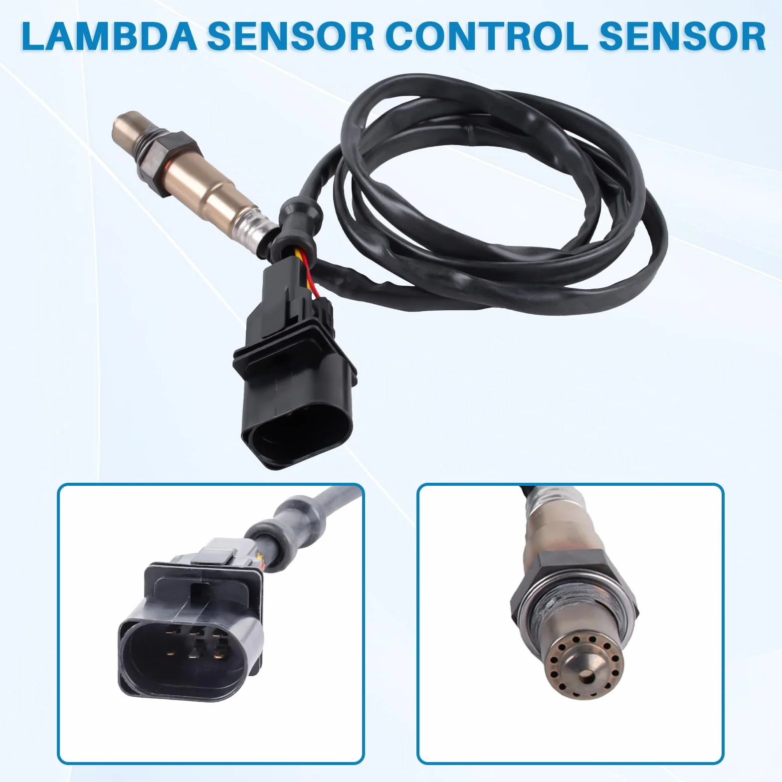 Sonda lambda O2 sensore ossigeno 6 poli ricambio per A3 8L1 A4 8D2 8D5 8E2 8E5 8H7 A8 4E2 4E8 TT 8N9 IBIZA III 6L1 Golf V 1K1 0258007351