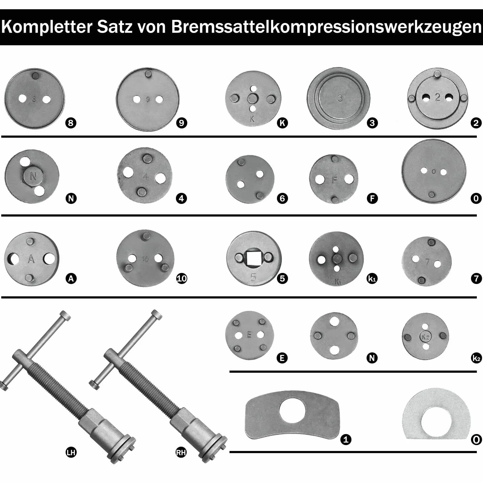 Set di Riparazione Universale 23 Pezzi, Kit Arretratore ad Aria Compressa per Pinze Freni