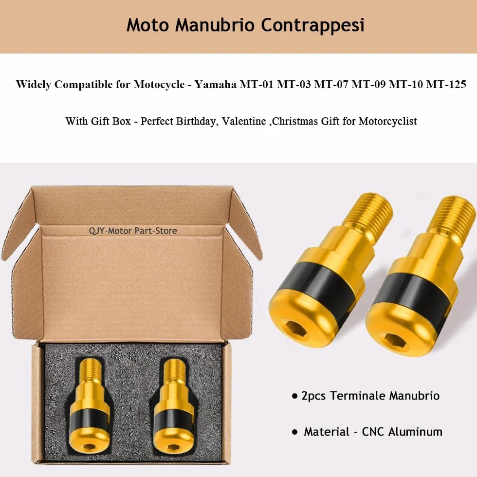 22mm 7/8" CNC Bilanceri Manubrio Contrappesi per MT-01 MT-03 MT-07 MT-09 MT-10 SP MT125